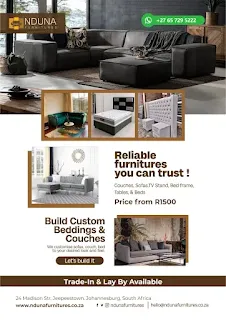 Nduna Furnitures product and service catalogue poster
