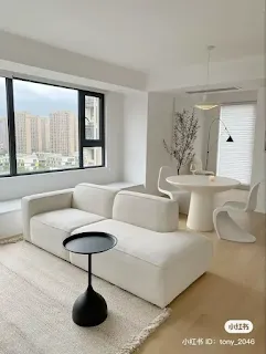 White sculptural modular sofa